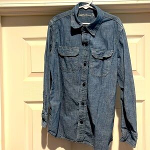 Gap kids size large, jean button-up